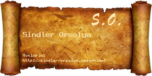 Sindler Orsolya névjegykártya